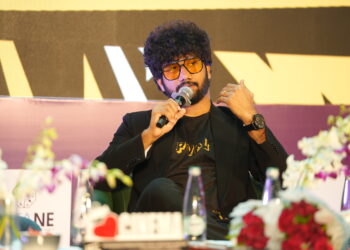 “Prasanth Varma smiling after Hanu‑Man wins National Awards for Action Direction and Film in AVGC”