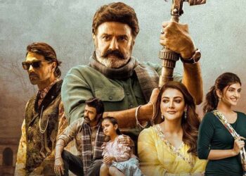 “Nandamuri Balakrishna posing with the National Film Award trophy for Best Telugu Film for Bhagavanth Kesari”